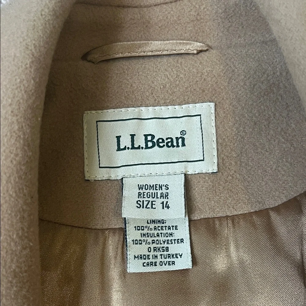 LL Bean Tan Peacoat - Picture 2 of 5